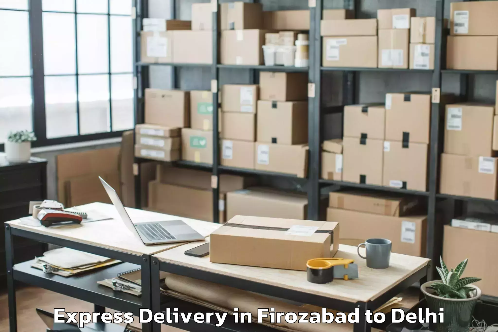 Discover Firozabad to Vivek Vihar Express Delivery